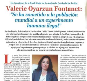 VALERIE OYARZUN, FISCAL Y JURISTA, DEFENSORA DE LA JUSTICIA Y LA VERDAD, EL GOBIERNO DE ESPAÑA SE LLAMÓ ANDANAS.