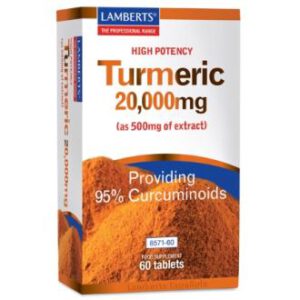 CURCUMA 20.000mg. (95% de curcumina) 60comp. (LAMBERTS)