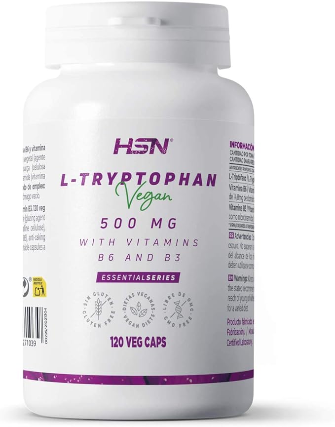 L-TRIPTÓFANO 500mg + VITAMINAS B6 & B3
